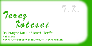 terez kolcsei business card